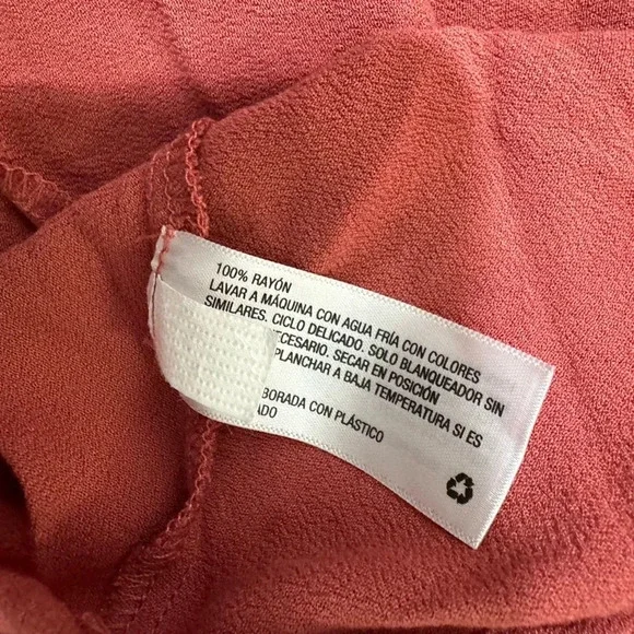 Mossimo Supply Pink Shirt Crisscross V-neck Sz XXL - Picture 6 of 8